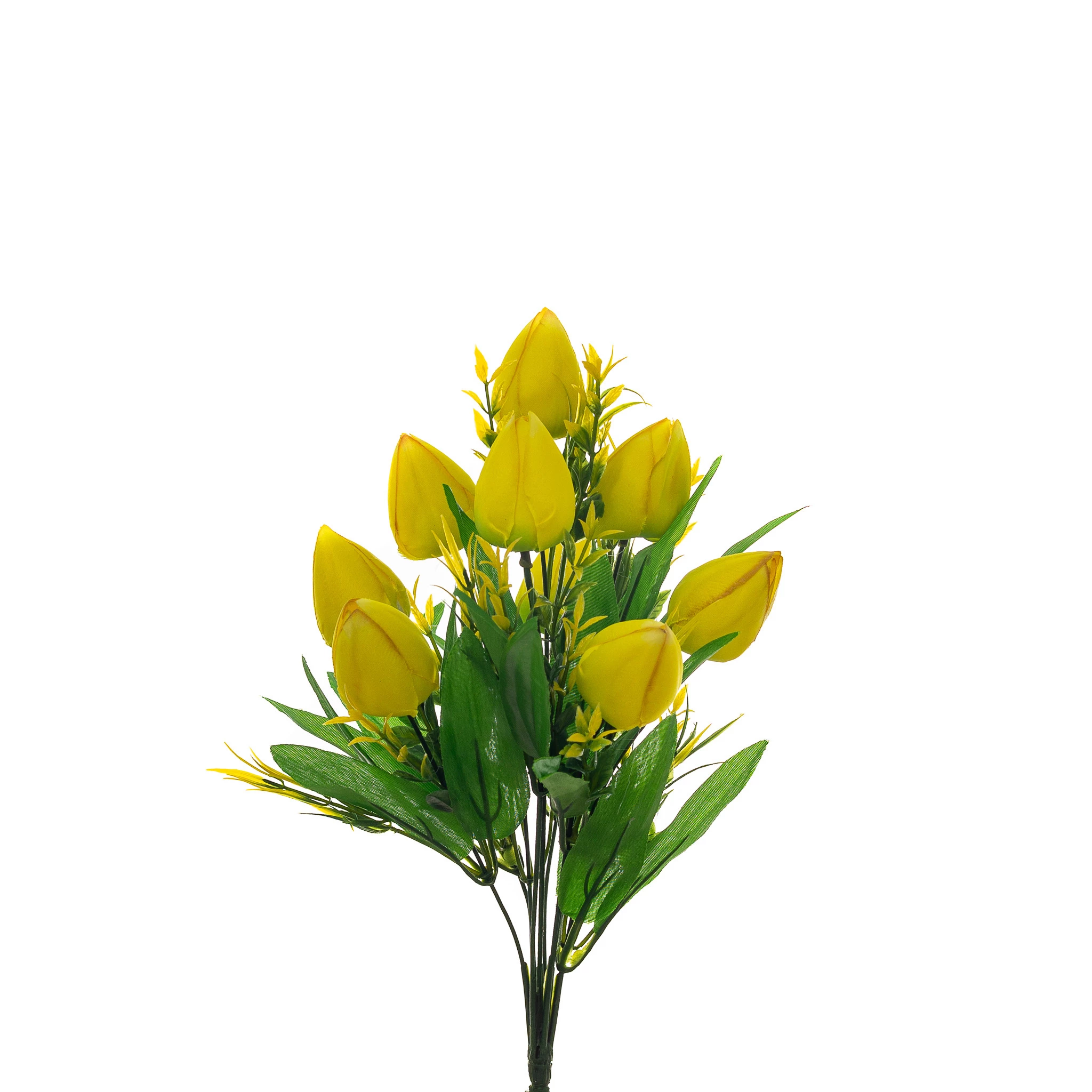 Buque Tulipa x9 Flores Com 37 Cm - Amarela