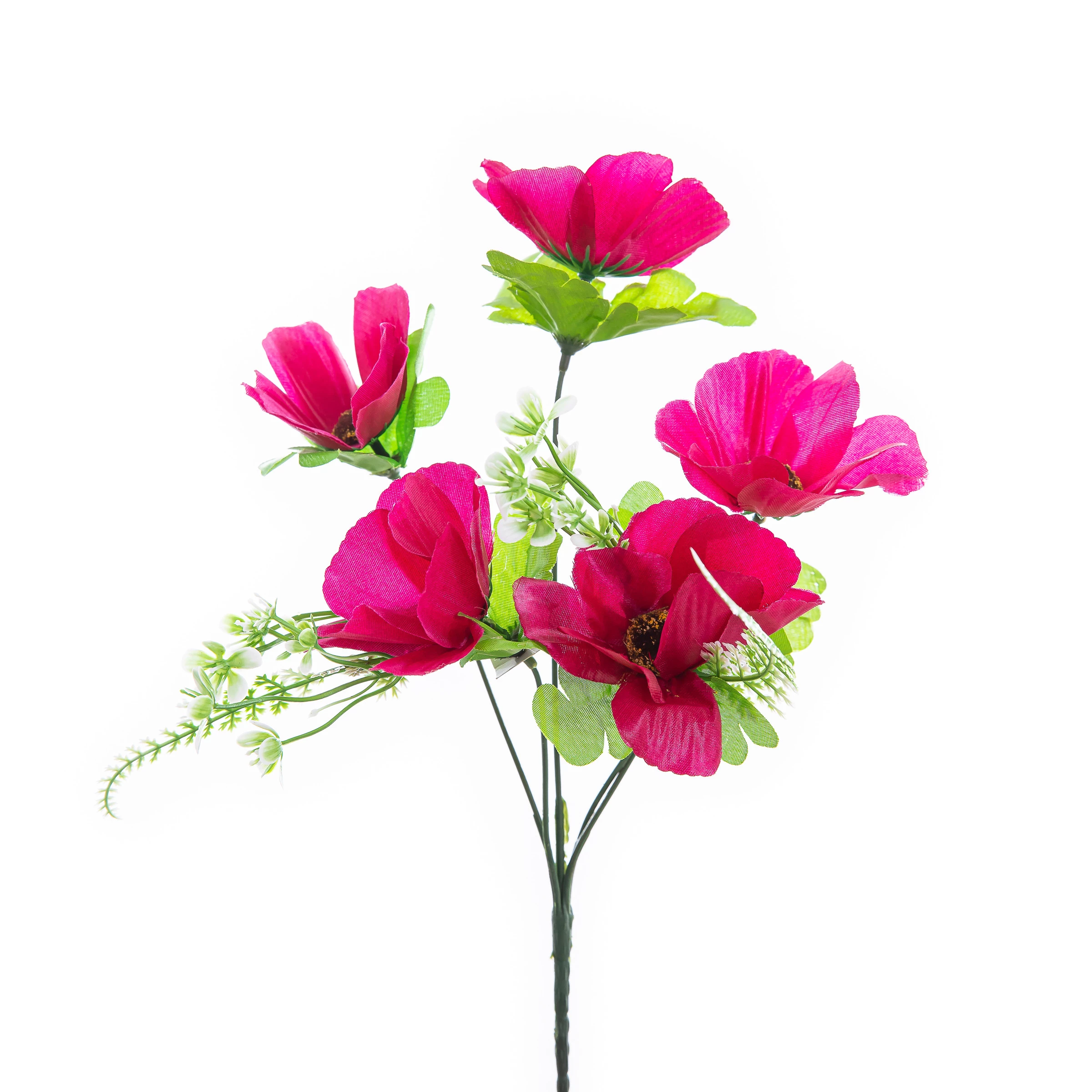 Buquezinho Margarida x5 Galhos Com 5 Flores 30 Cm - Pink