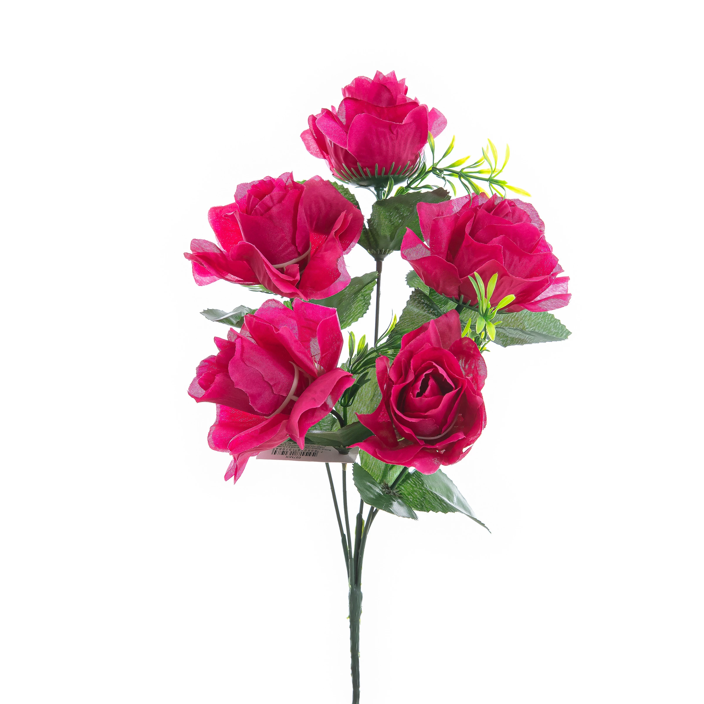 Buquezinho Rosas x5 Galhos Com 5 Flores 30 Cm - Rosa
