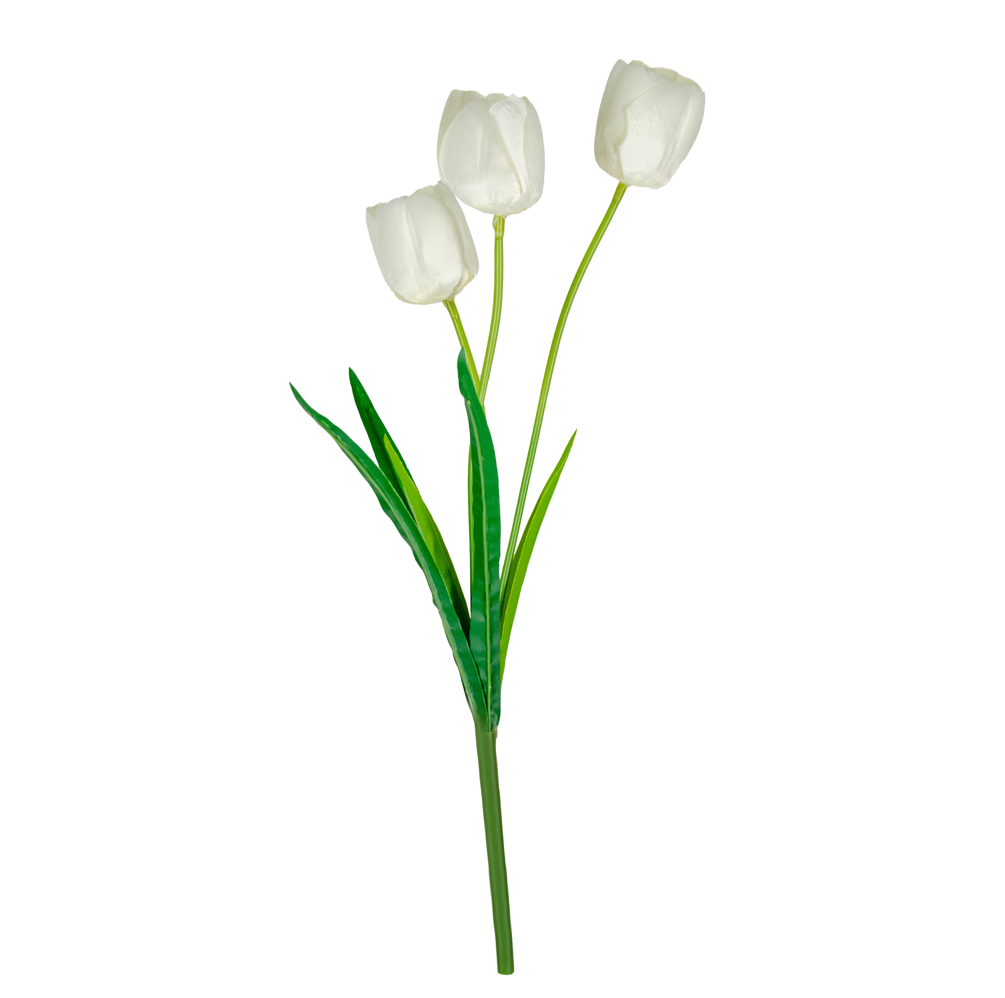 Haste Tulipa x3 Flores Com 52 Cm - Branca