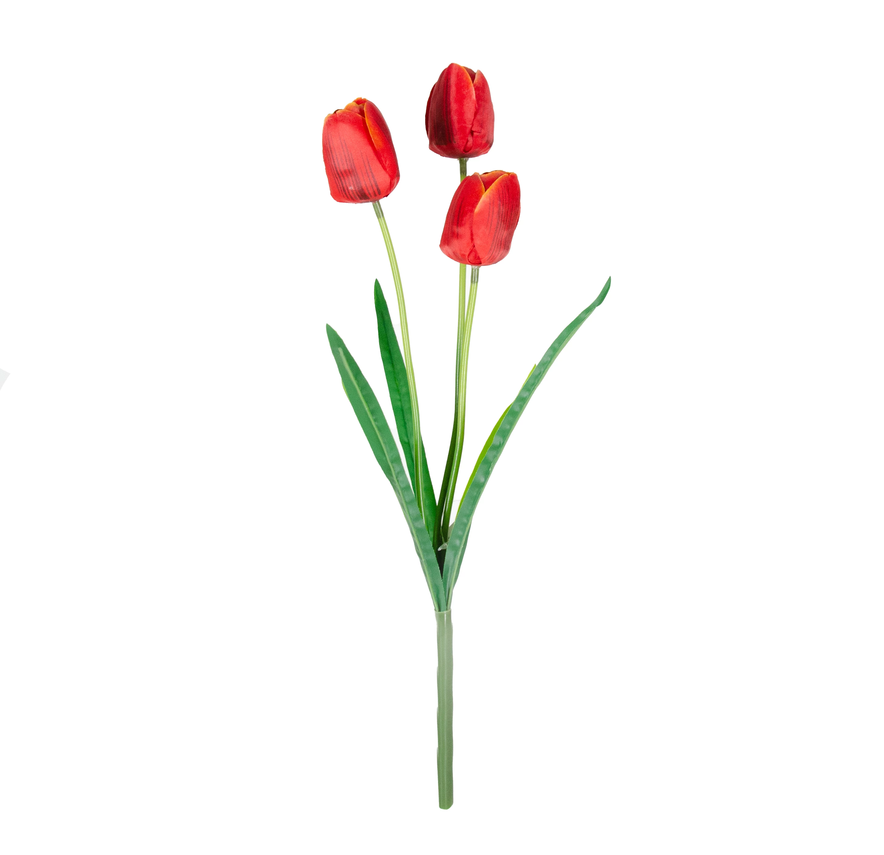Haste Tulipa x3 Flores Com 52 Cm - Laranja
