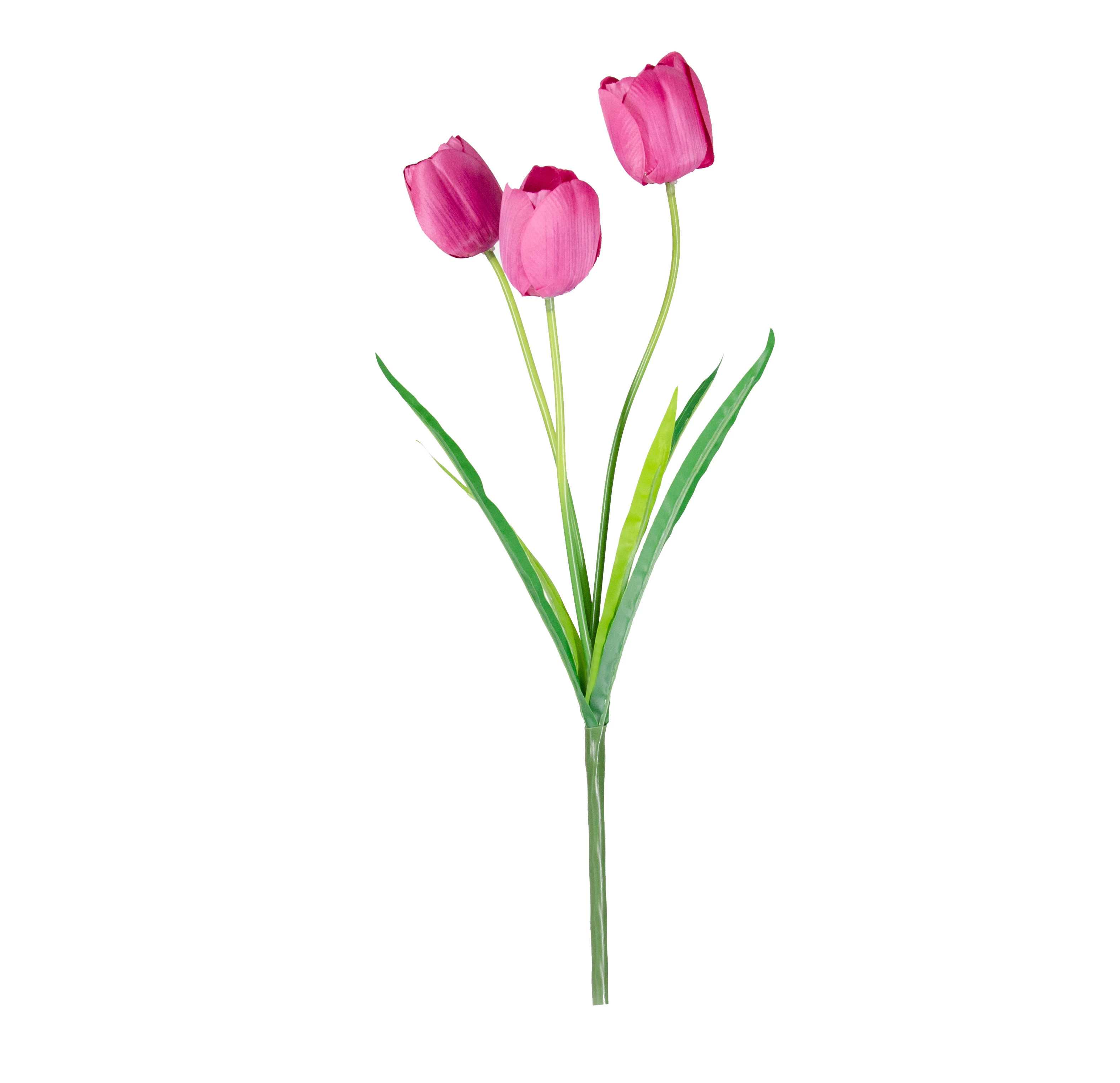 Haste Tulipa x3 Flores Com 52 Cm - Rosa