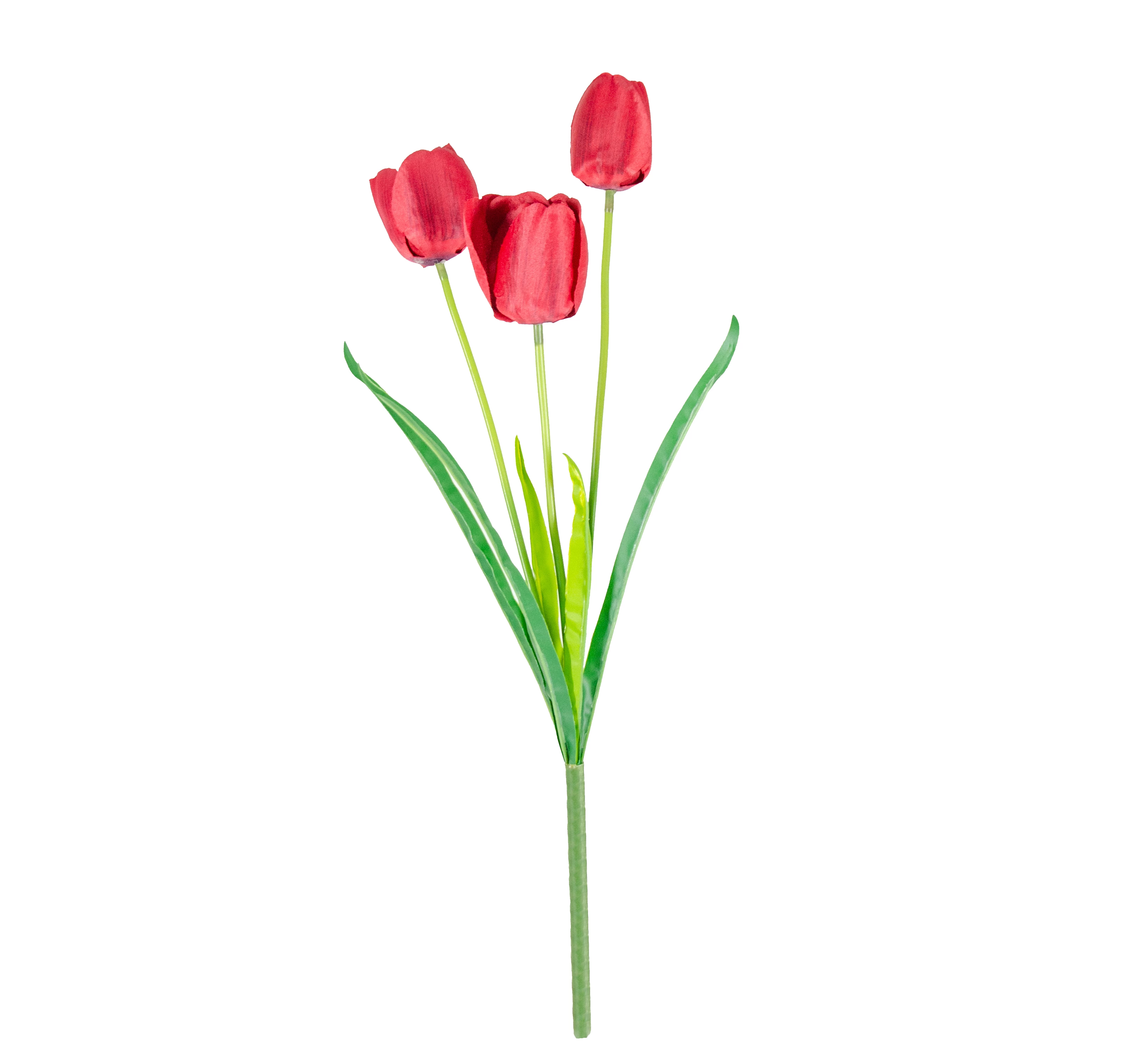 Haste Tulipa x3 Flores Com 52 Cm - Vermelha