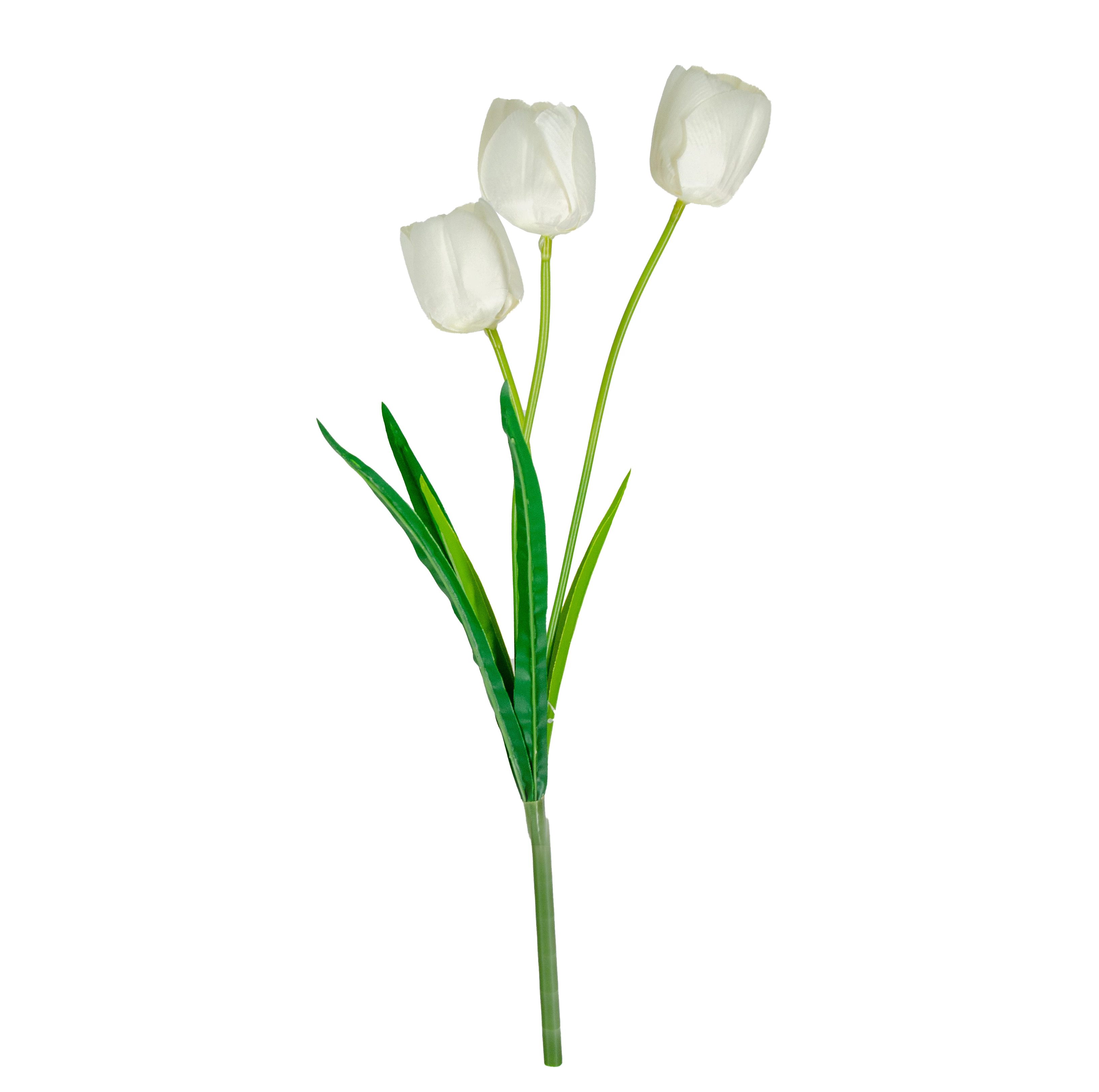 Haste Tulipa x3 Flores com 51 Cm - Branca