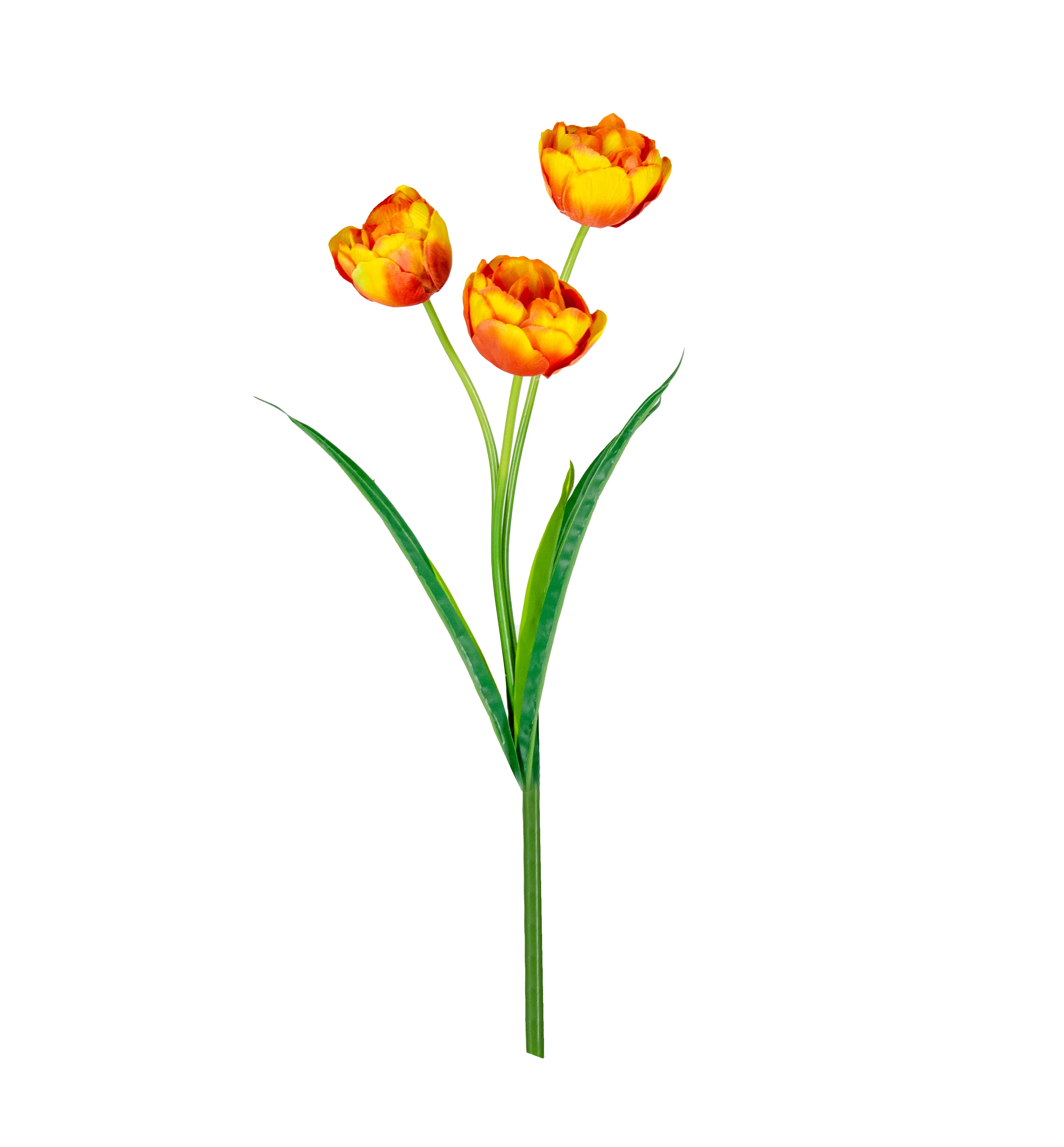 Haste Tulipa x3 Flores com 51 Cm - Laranja