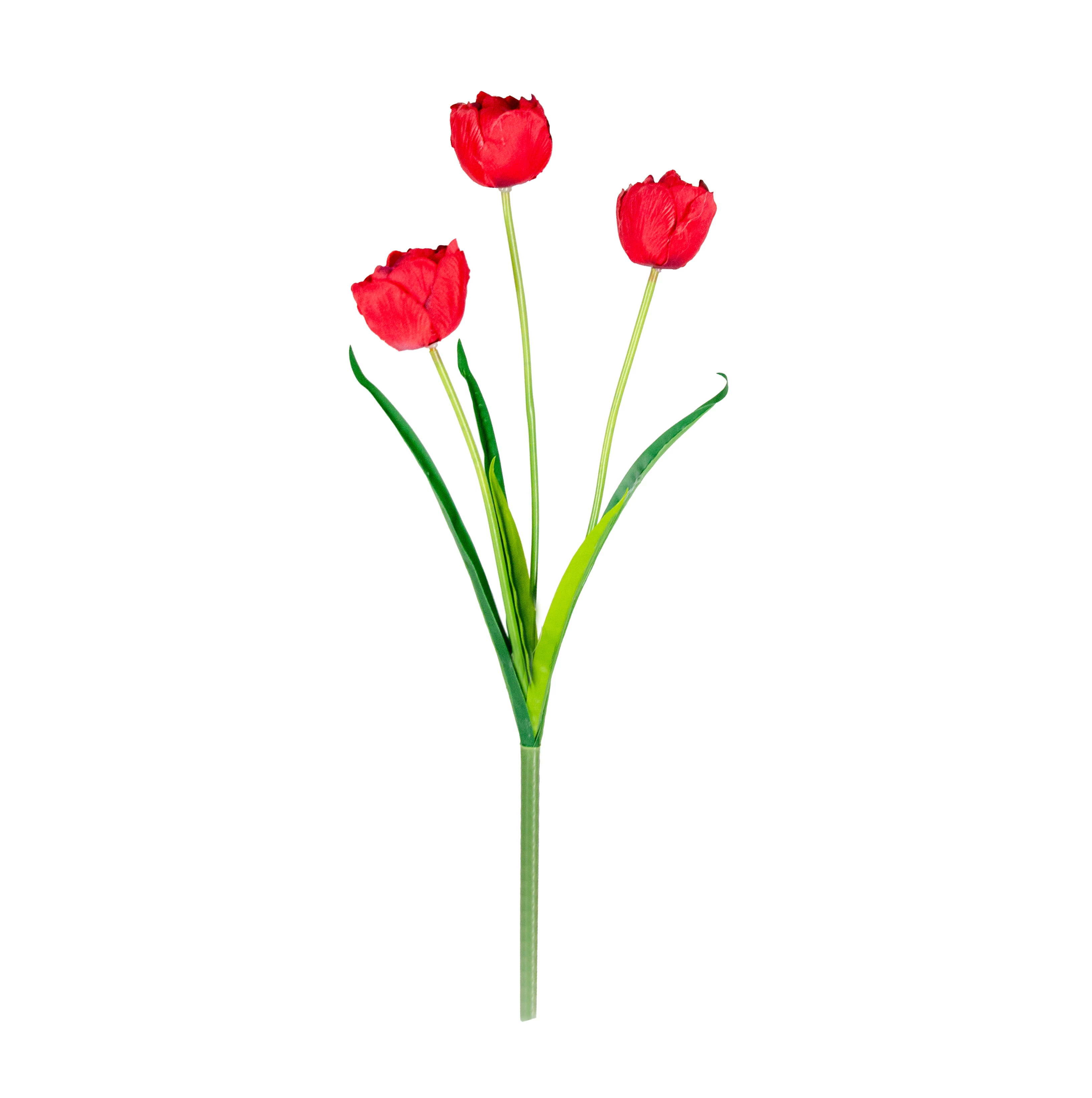 Haste Tulipa x3 Flores com 51 Cm - Vermelha