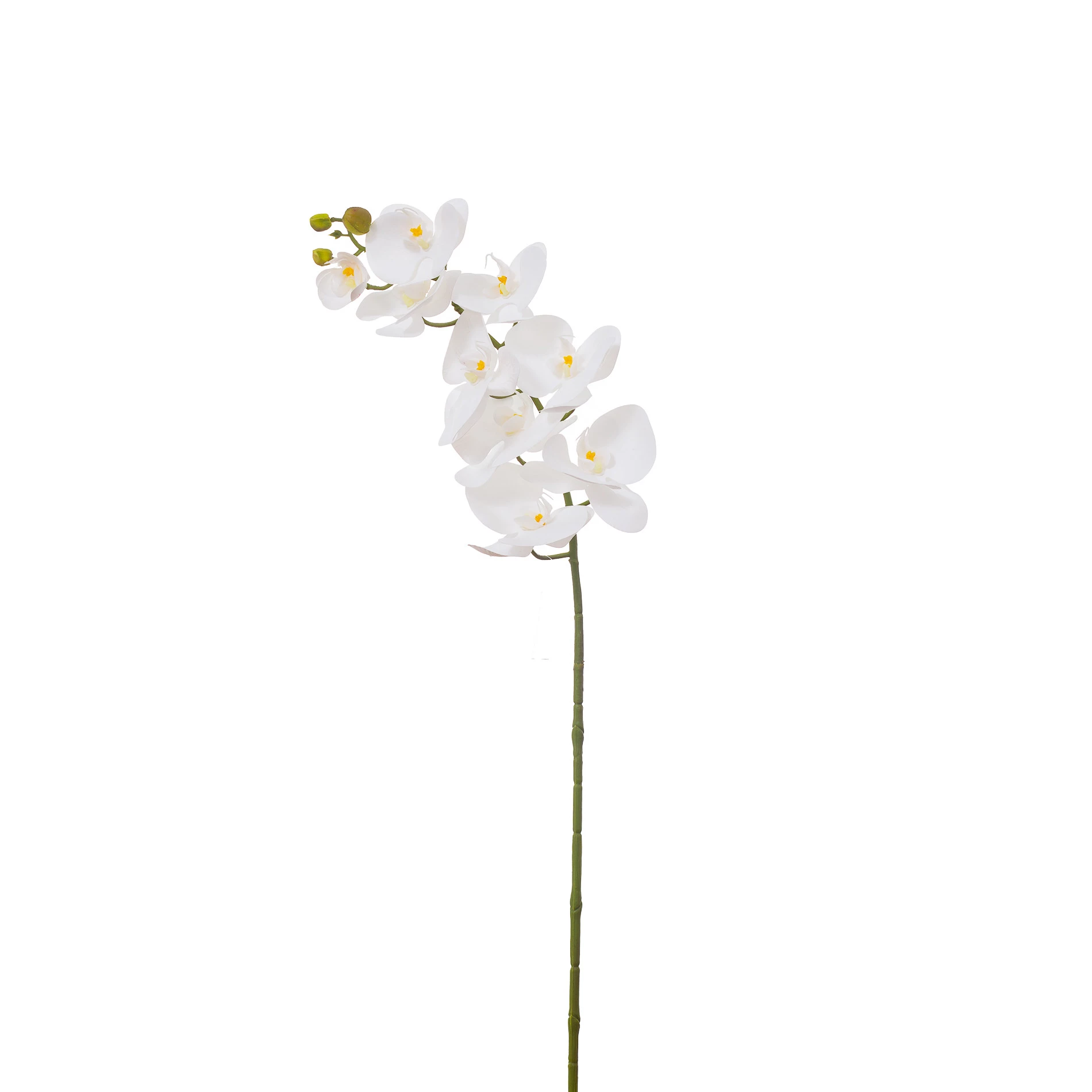 Orquídea Artificial Toque Real x9 95 Cm - Branca
