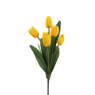Buque Tulipa x7 Com 35 Cm - Amarela