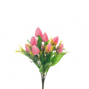 Buque Tulipa x9 Flores Com 37 Cm - Pink