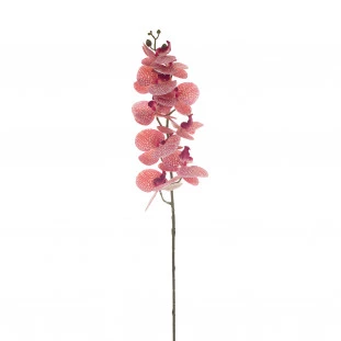 Orquídea Artificial Toque Real x9 Cabeças 90 Cm - Vinho