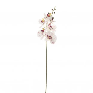 Orquídea Artificial Toque Real x9 Cabeças 90 Cm - Branca/Pink