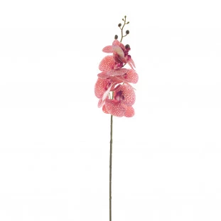 Orquídea Artificial Toque Real x6 Cabeças 86 Cm - Vinho