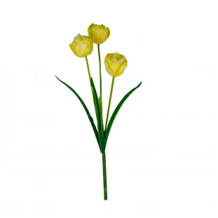 Haste Tulipa x3 Flores com 51 Cm - Amarela 
