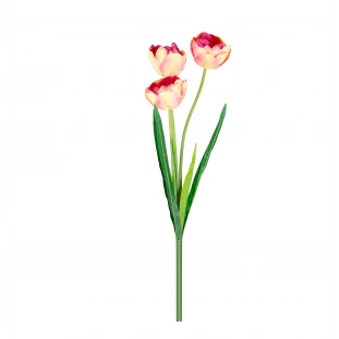Haste Tulipa x3 Flores com 51 Cm - Rosa