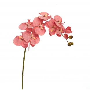 Orquídea Artificial Toque Real x8 Cabeças 100 Cm - Rosa