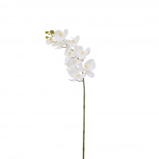 Orquídea Artificial Toque Real x9 95 Cm - Branca