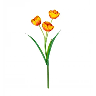 Haste Tulipa x3 Flores com 51 Cm - Laranja